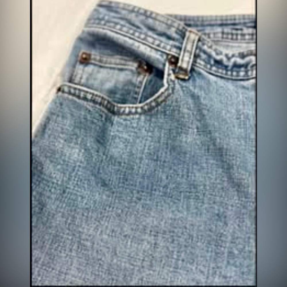 Vintage Bill Blass High Rise Straight Leg Jeans Light Wash Crop Mom Denim 8 - Picture 6 of 7